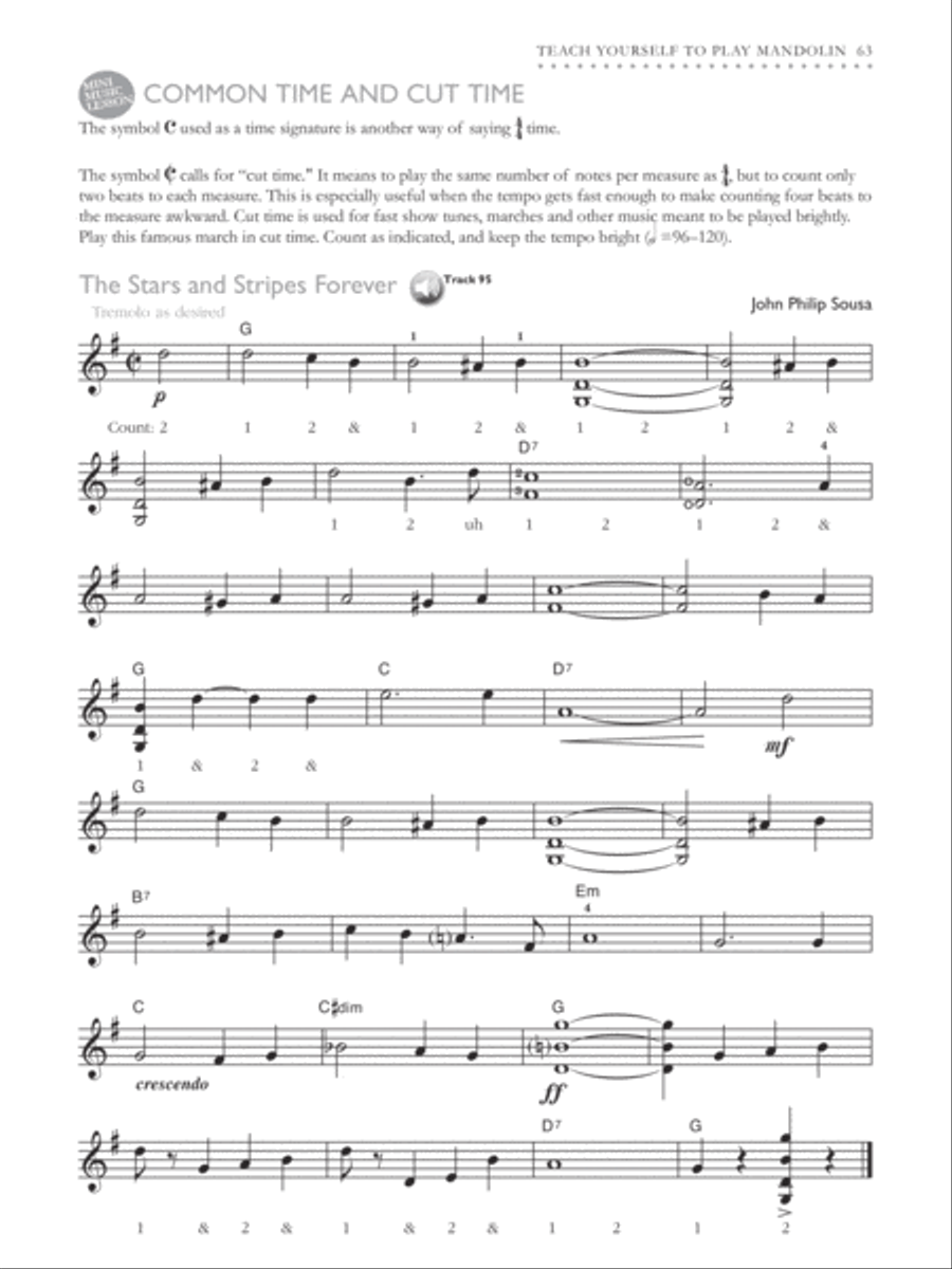 Alfred's Teach Yourself to Play Mandolin Mandolin scores gallery preview page 8