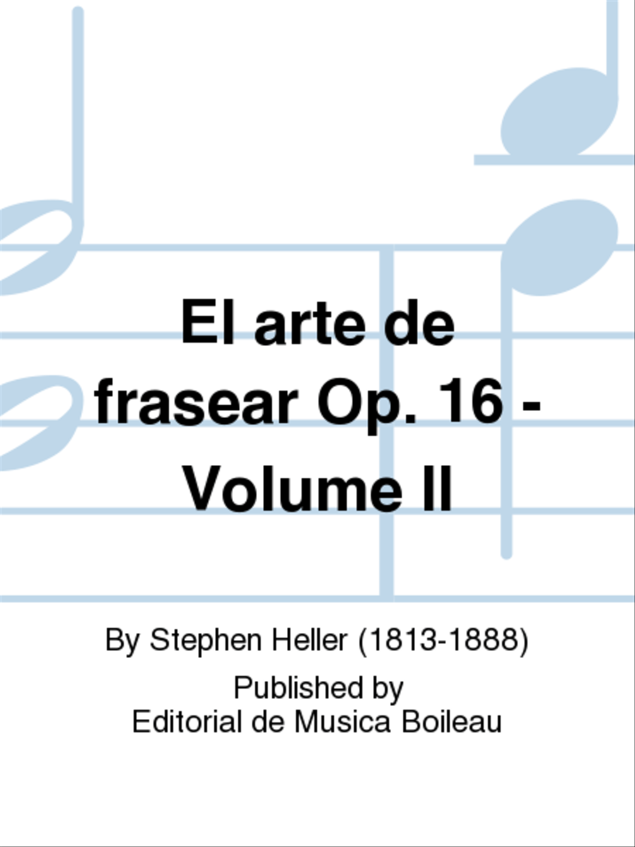 El arte de frasear Op. 16 - Volume II Piano Solo scores gallery preview page 1