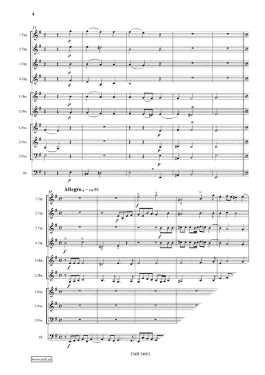 Sonata e-moll Sonata e-moll Brass Ensemble scores gallery preview page 6