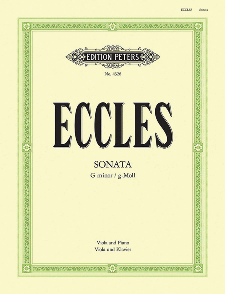 Henry Eccles: Sonata in G Minor - Viola and Piano