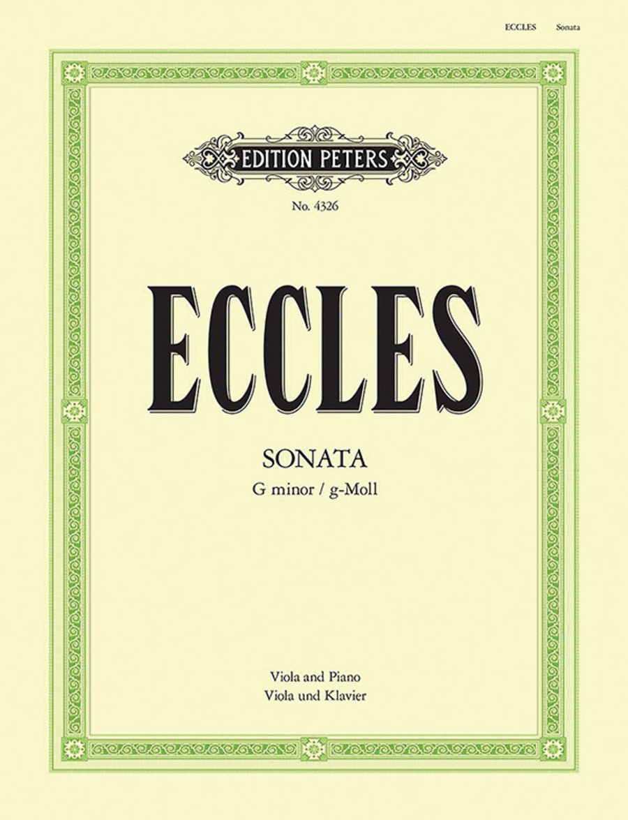 Sonata in G Minor - Viola and Piano Piano Accompaniment scores gallery preview page 1