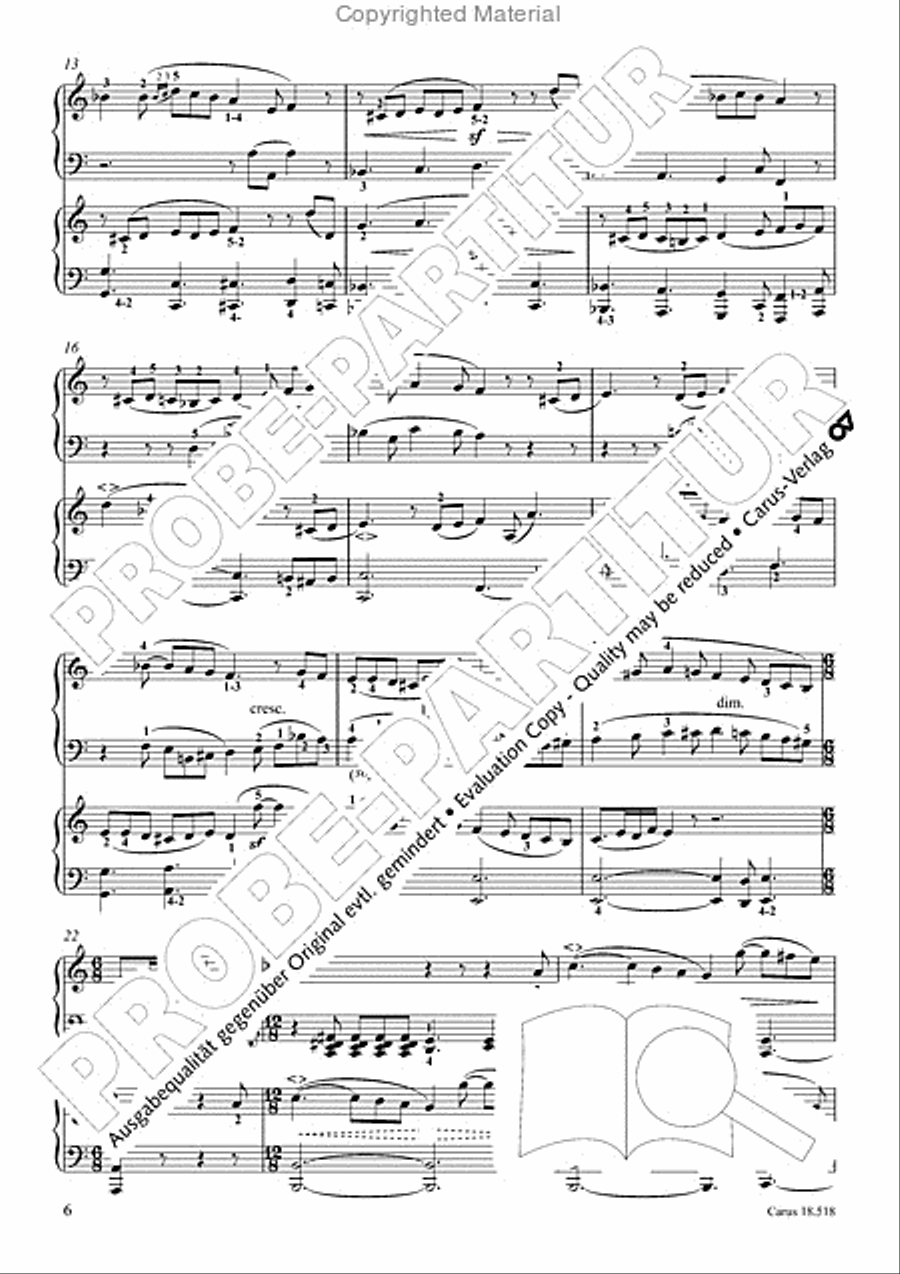 6 Pieces in the form of canons Piano scores gallery preview page 8