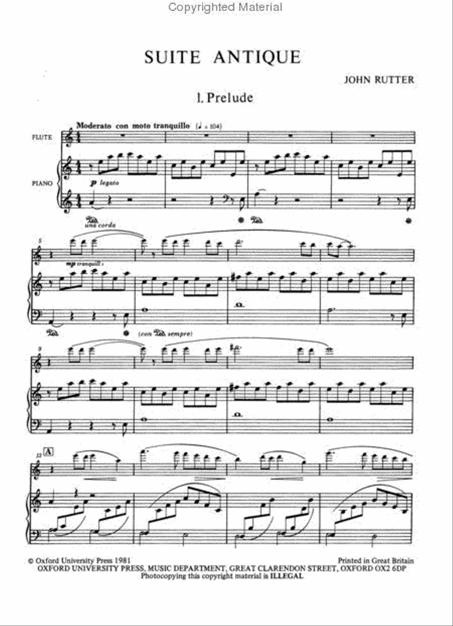 Suite Antique - for Flute and Piano