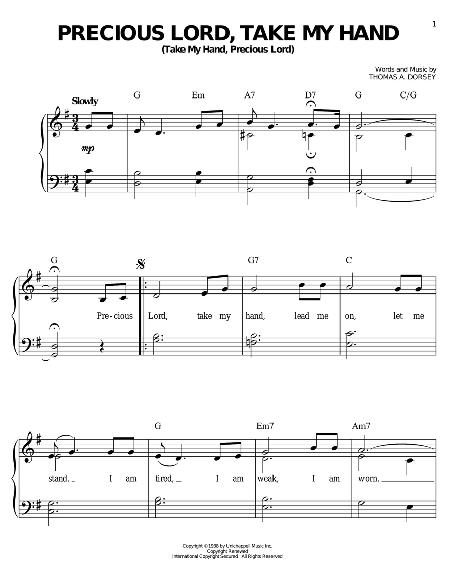 Precious Lord, Take My Hand (Take My Hand, Precious Lord)