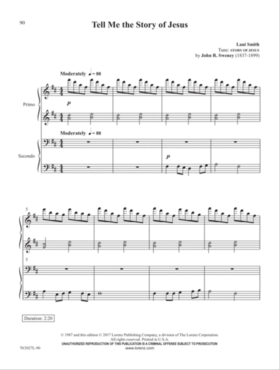 Four-Hand Favorites for Lent and Easter Piano Duet scores gallery preview page 34