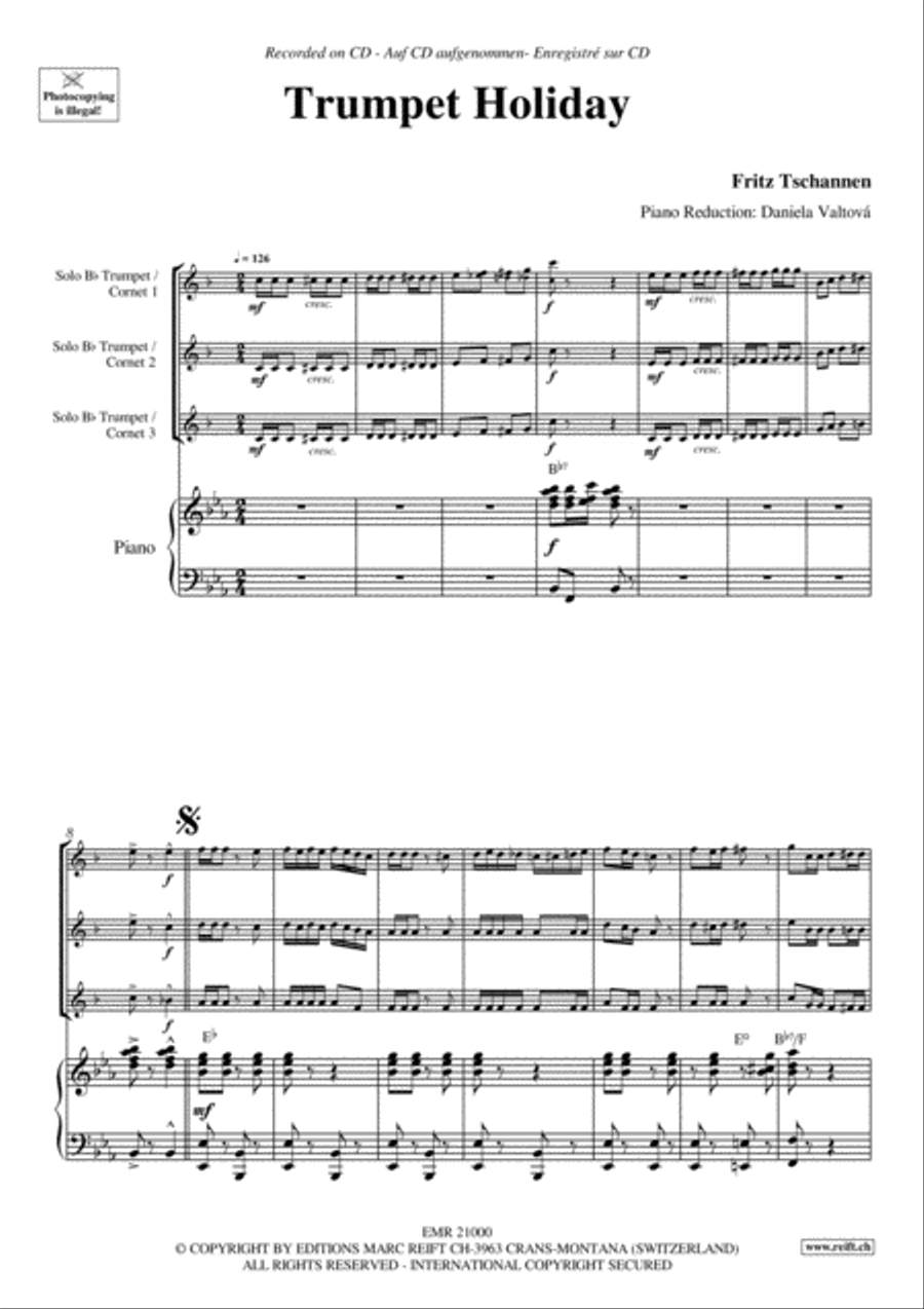 Trumpet Holiday Trumpet Trio scores gallery preview page 3