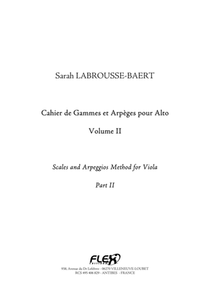 Book cover for Scales and Arpeggios Method for Viola Part II