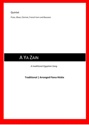 Book cover for A Ya Zain: Wind Quintet