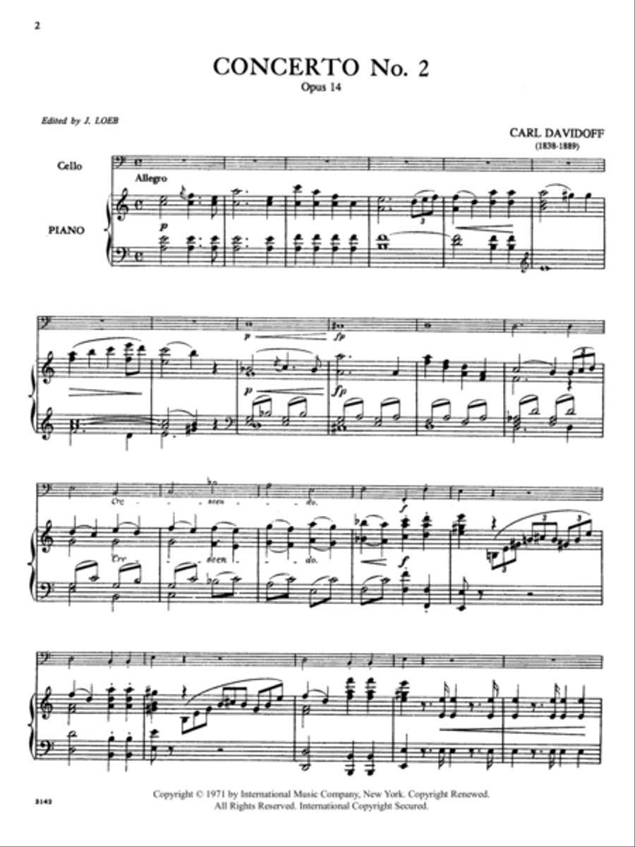 Concerto No. 2 In A Major, Opus 14 Piano Accompaniment scores gallery preview page 2