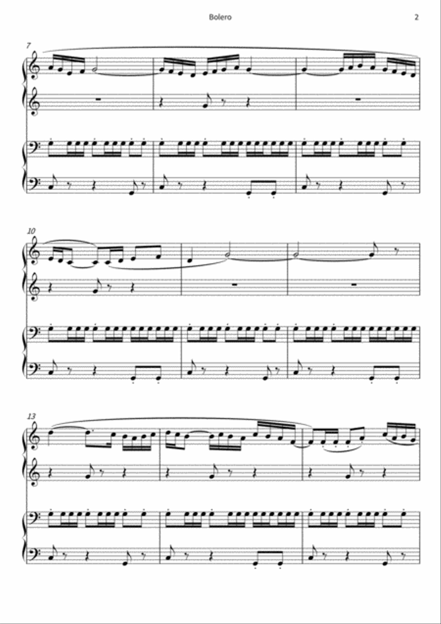 Bolero Piano scores gallery preview page 4