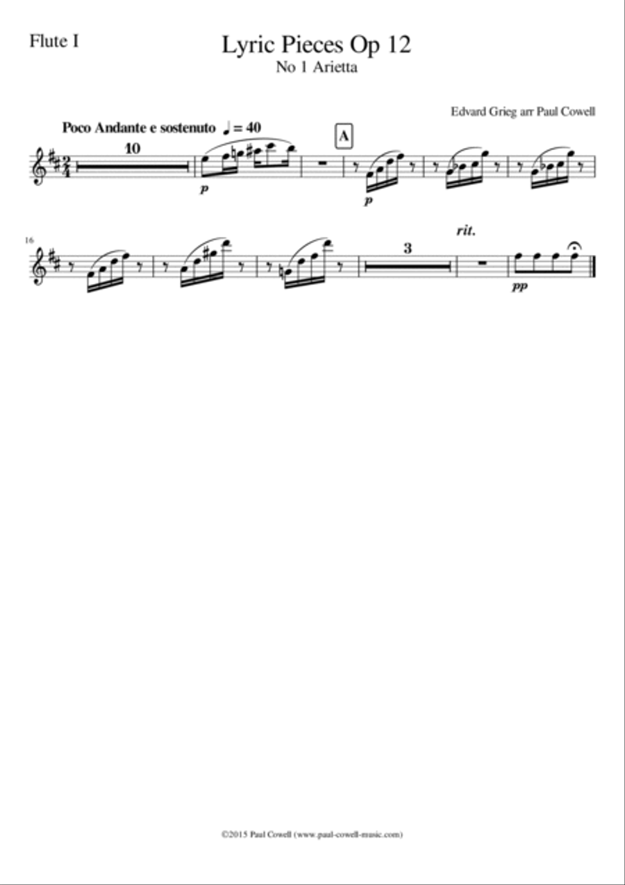 GRIEG Arietta arranged for small orchestra Chamber Orchestra scores gallery preview page 5