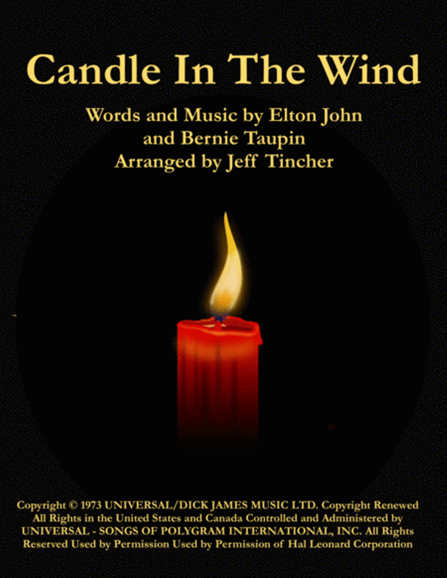Candle In The Wind Candle In The Wind Voice scores gallery preview page 1