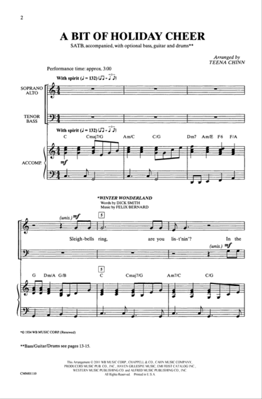A Bit of Holiday Cheer A Bit of Holiday Cheer 4-Part scores gallery preview page 16