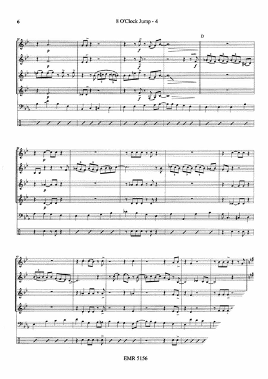 8 O'Clock Jump 8 O'Clock Jump Double Bass scores gallery preview page 6