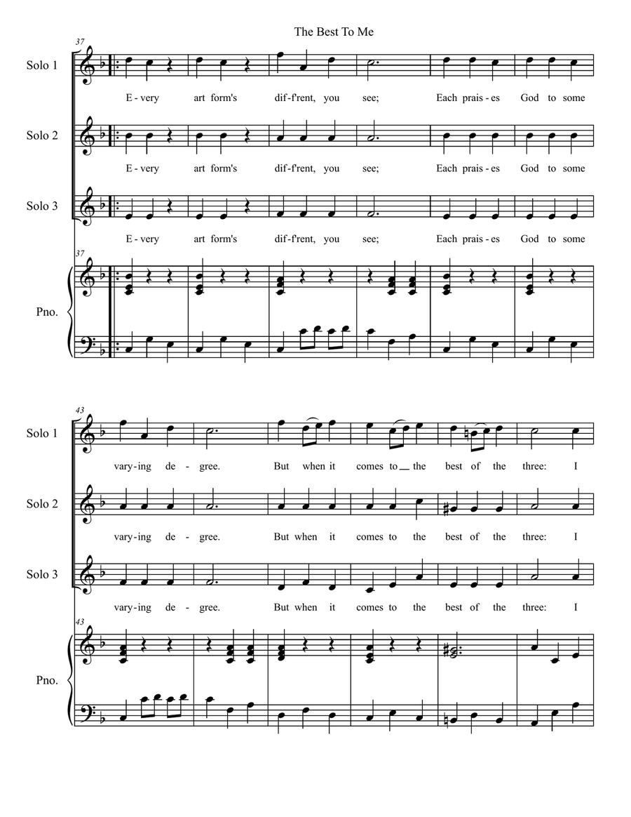 The Best To Me Medium Voice scores gallery preview page 4