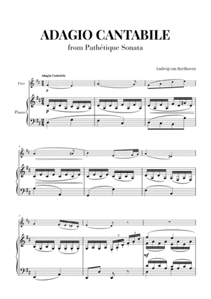 Book cover for Sonata Pathetique (2nd Movement) - Adagio Cantabile for Flute and Piano