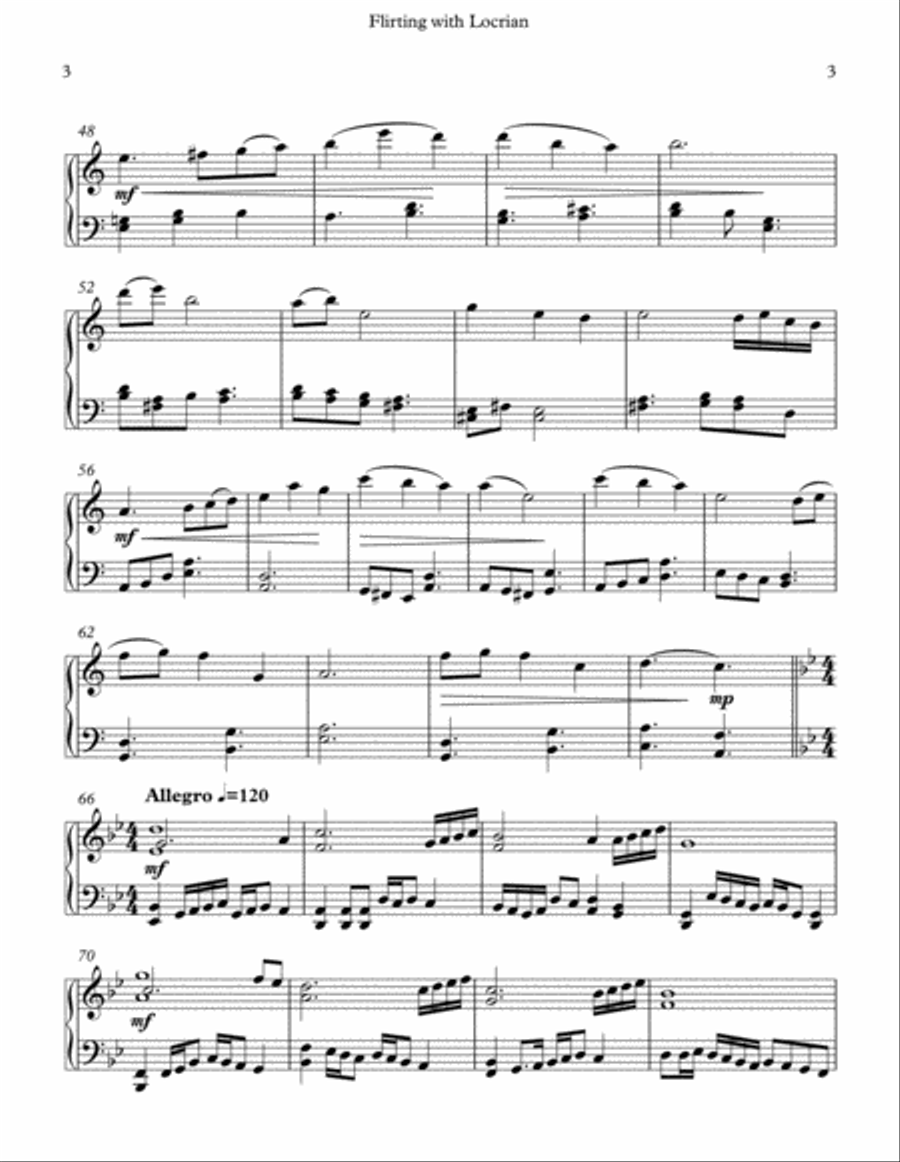 Flirting with Locrian Piano Solo scores gallery preview page 3