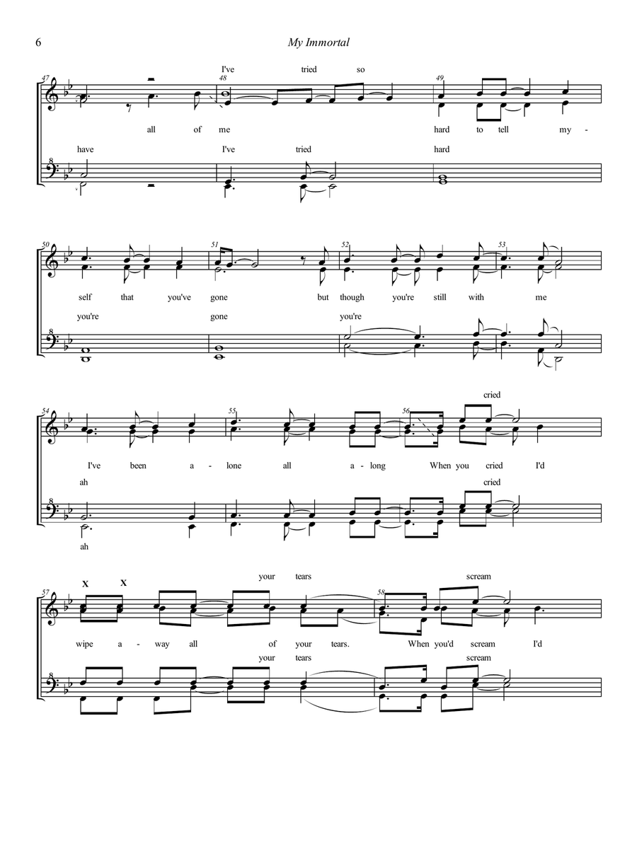 My Immortal SSAA scores gallery preview page 6