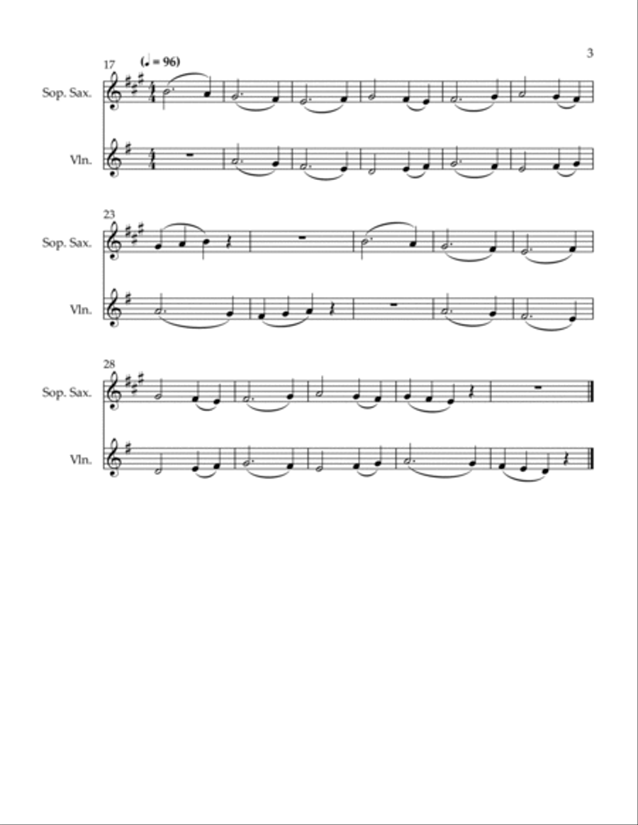 3 Conversations Soprano Saxophone scores gallery preview page 3