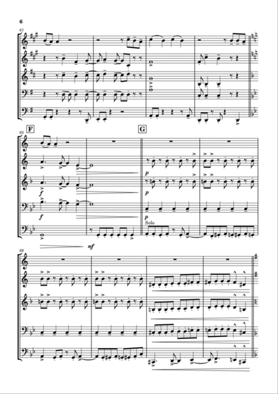 Who Loves You Who Loves You Brass Ensemble scores gallery preview page 6