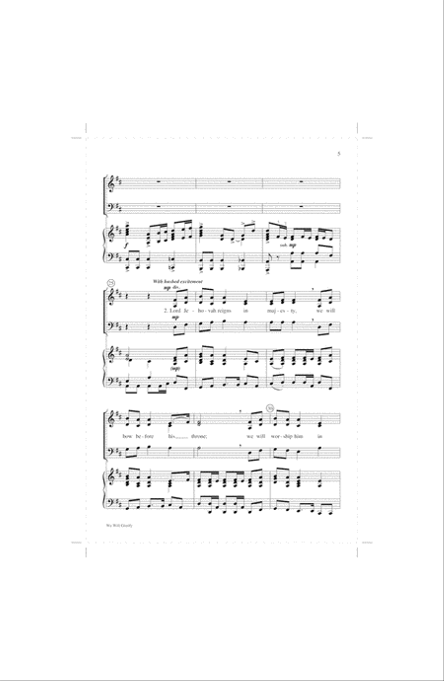 We Will Glorify 4-Part scores gallery preview page 15