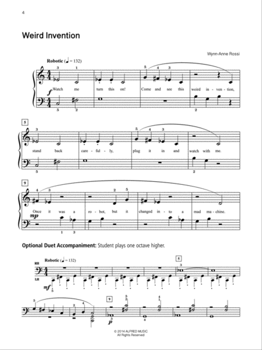 One of a Kind Solos, Book 1 Easy Piano scores gallery preview page 3
