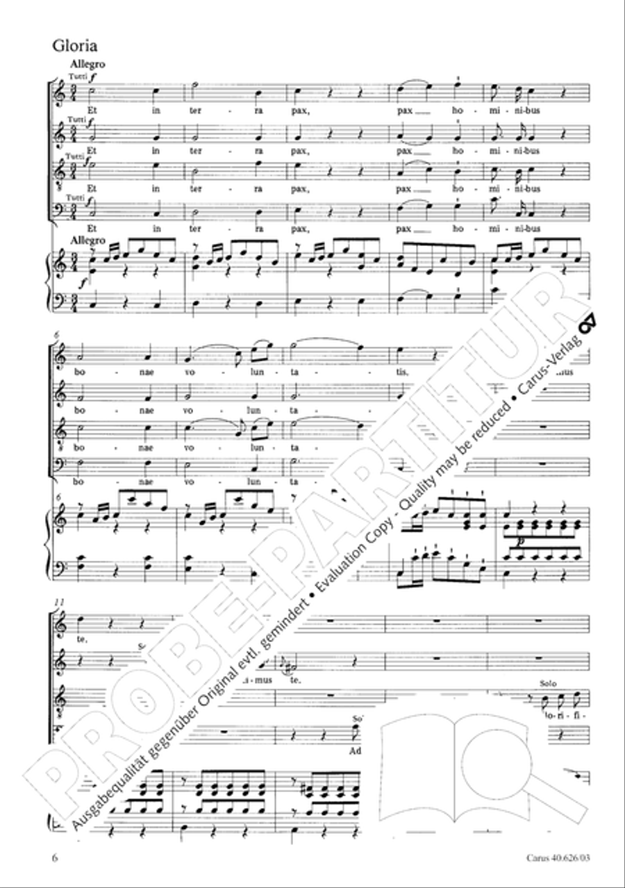 Mass in C Major 4-Part scores gallery preview page 13