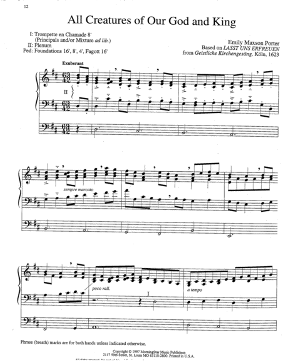 Five Hymn Preludes for Fall Organ scores gallery preview page 4
