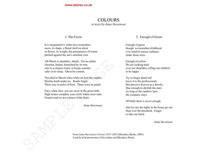 Colours: Two Songs