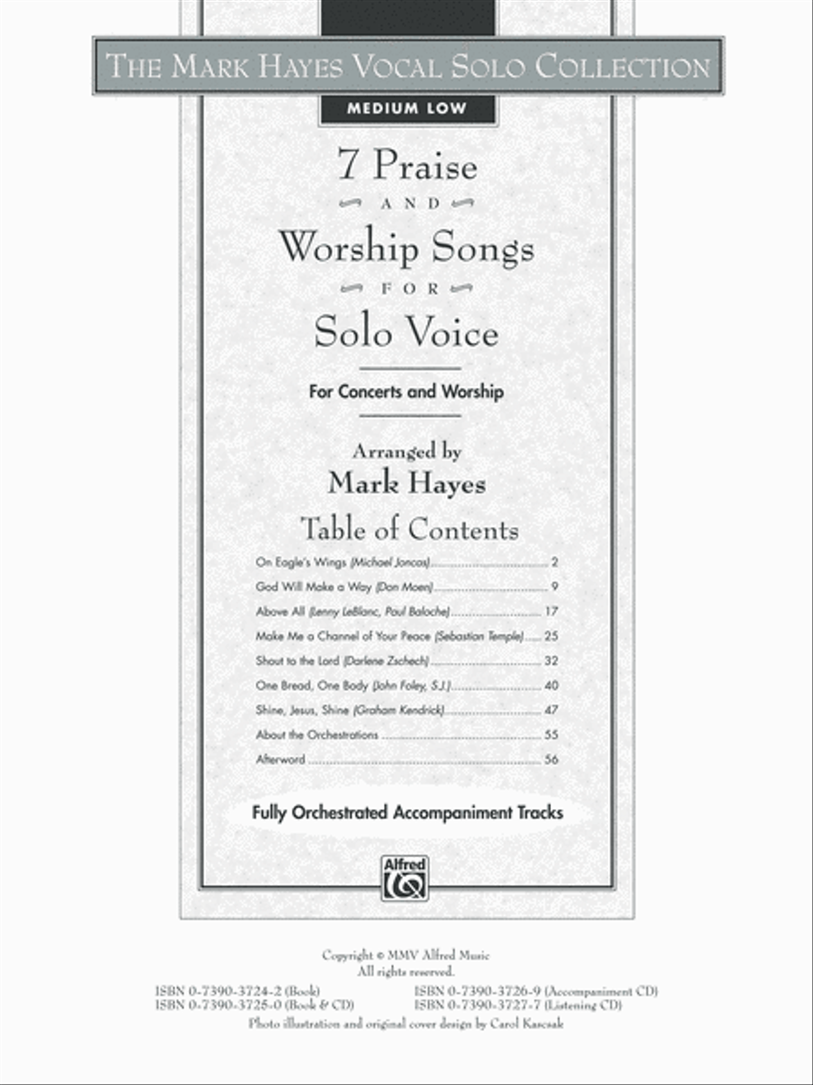 The Mark Hayes Vocal Solo Collection -- 7 Praise and Worship Songs for Solo Voice Voice Solo scores gallery preview page 3