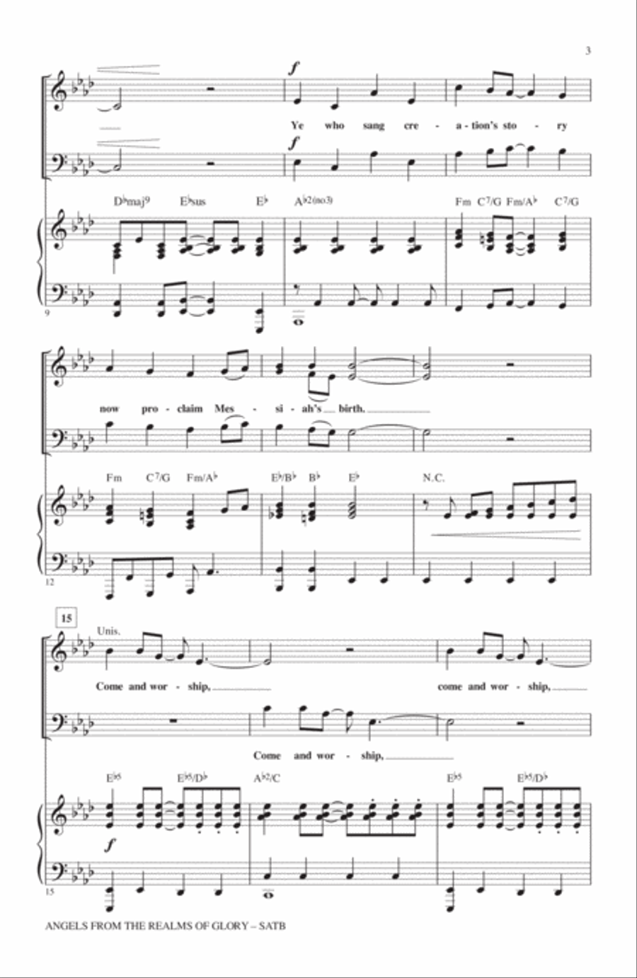 Angels From The Realms Of Glory 4-Part scores gallery preview page 2