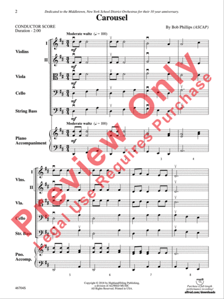 Carousel String Orchestra scores gallery preview page 3