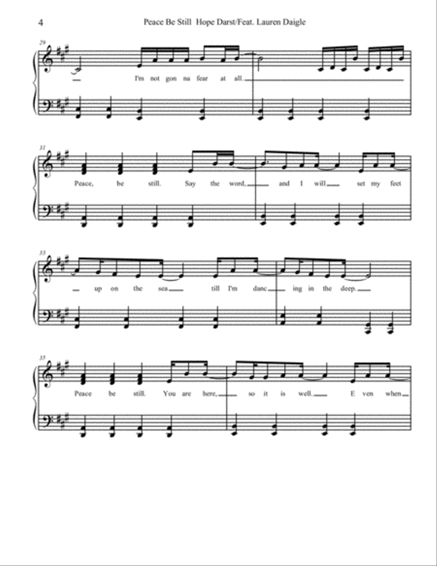 Peace Be Still Small Ensemble scores gallery preview page 4