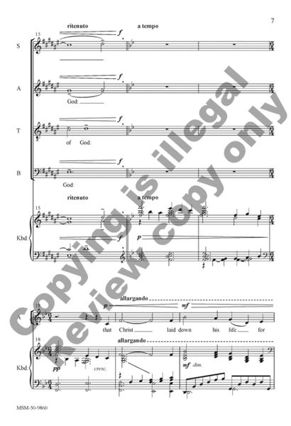 The Love of God (Choral Score) image number null