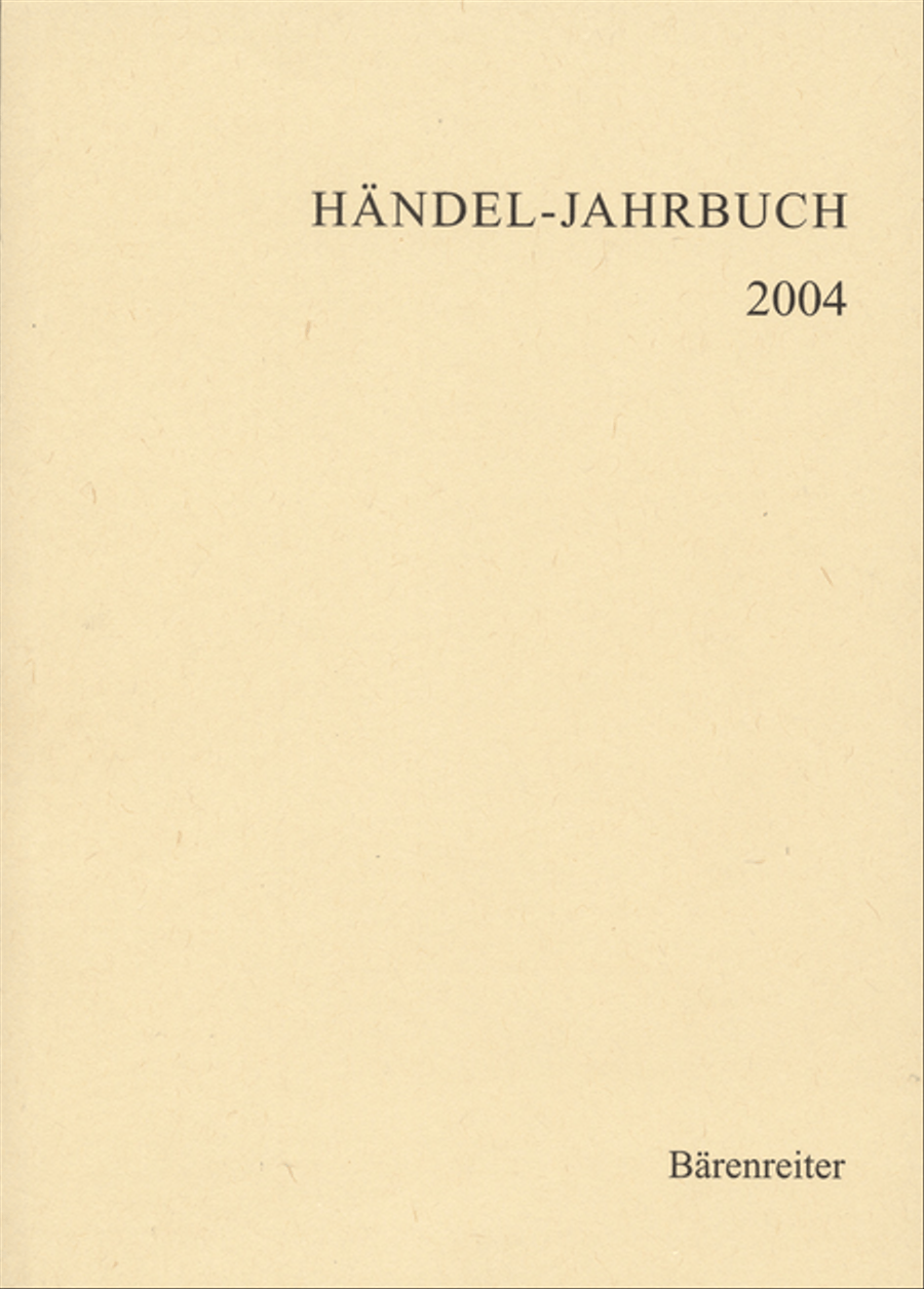 Händel-Jahrbuch 2004, 50. Jahrgang