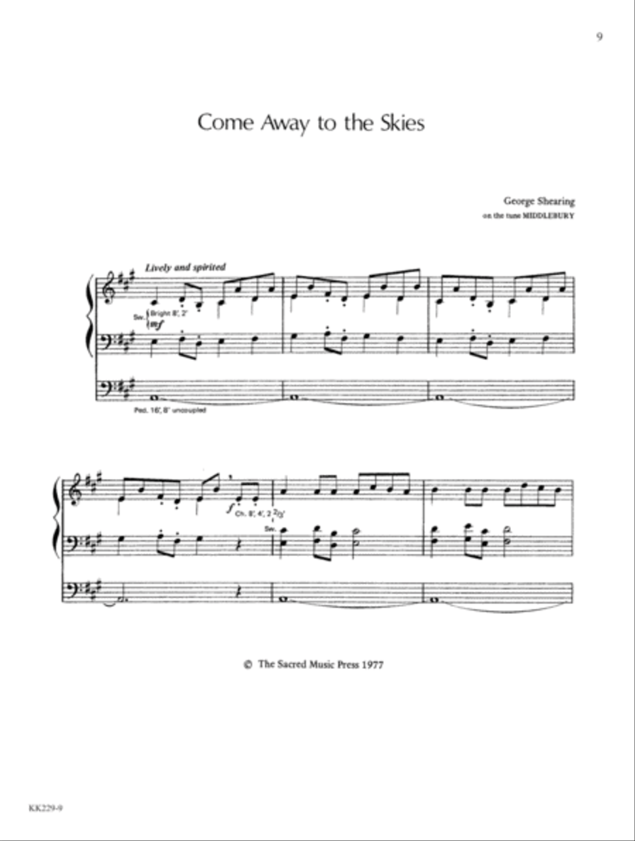 Sacred Sounds from George Shearing For Organ Organ Solo scores gallery preview page 4