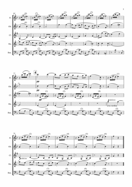 Fauré: Dolly Suite Op.56 Mvt.1 Berceuse (transposed) - wind quintet image number null
