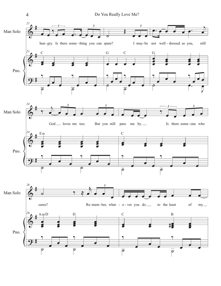 Do You Really Love Me? Tenor Voice scores gallery preview page 4