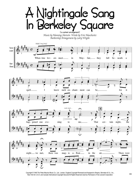 A Nightingale Sang In Berkeley Square image number null