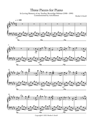 Three Pieces for Piano: In Memoriam Beveridge Webster