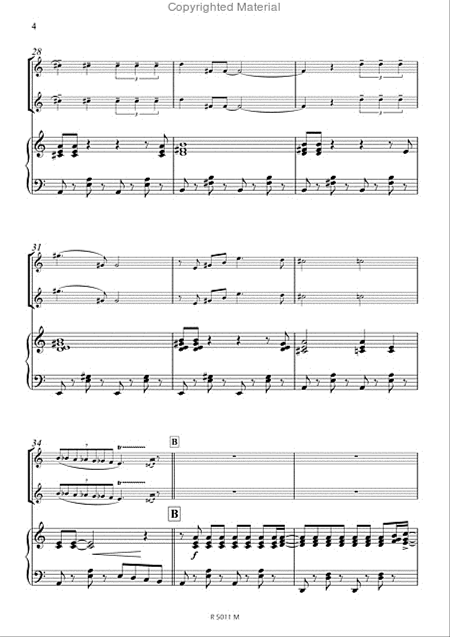 Il est 5 heures, Paris s'éveille, flûte solo Piano Accompaniment scores gallery preview page 5
