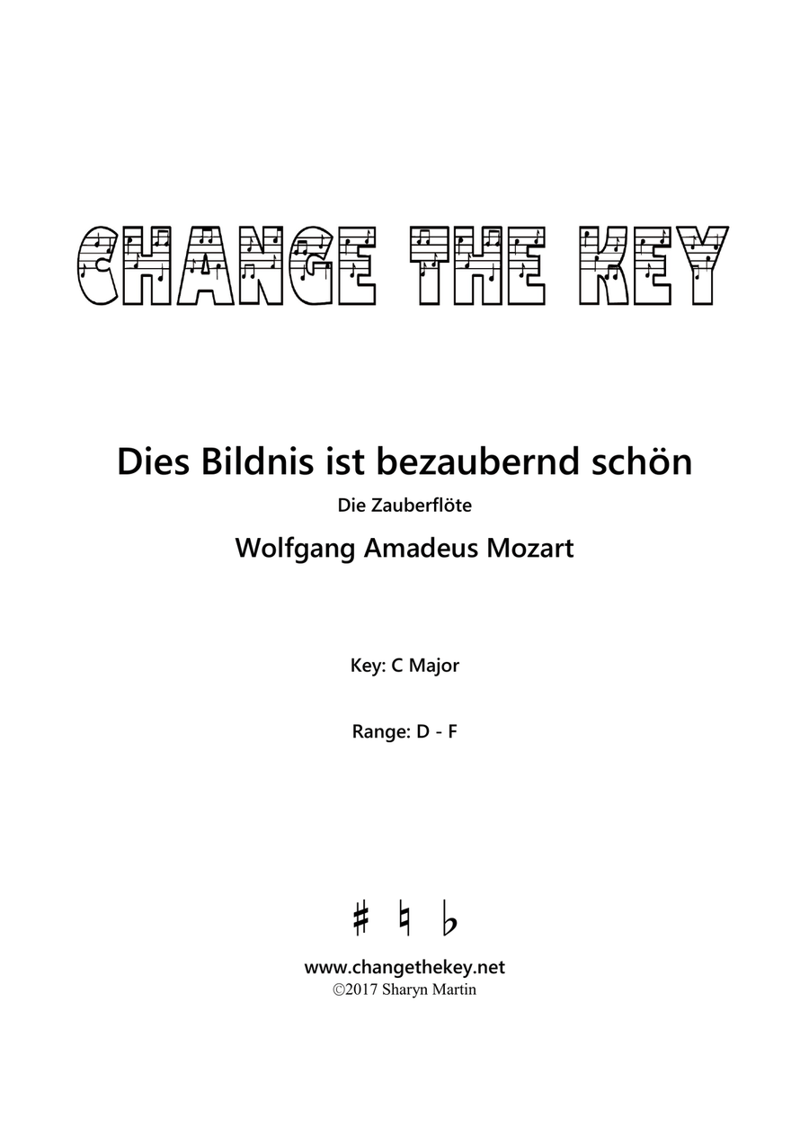 Dies Bildnis ist bezaubernd schon - C Major