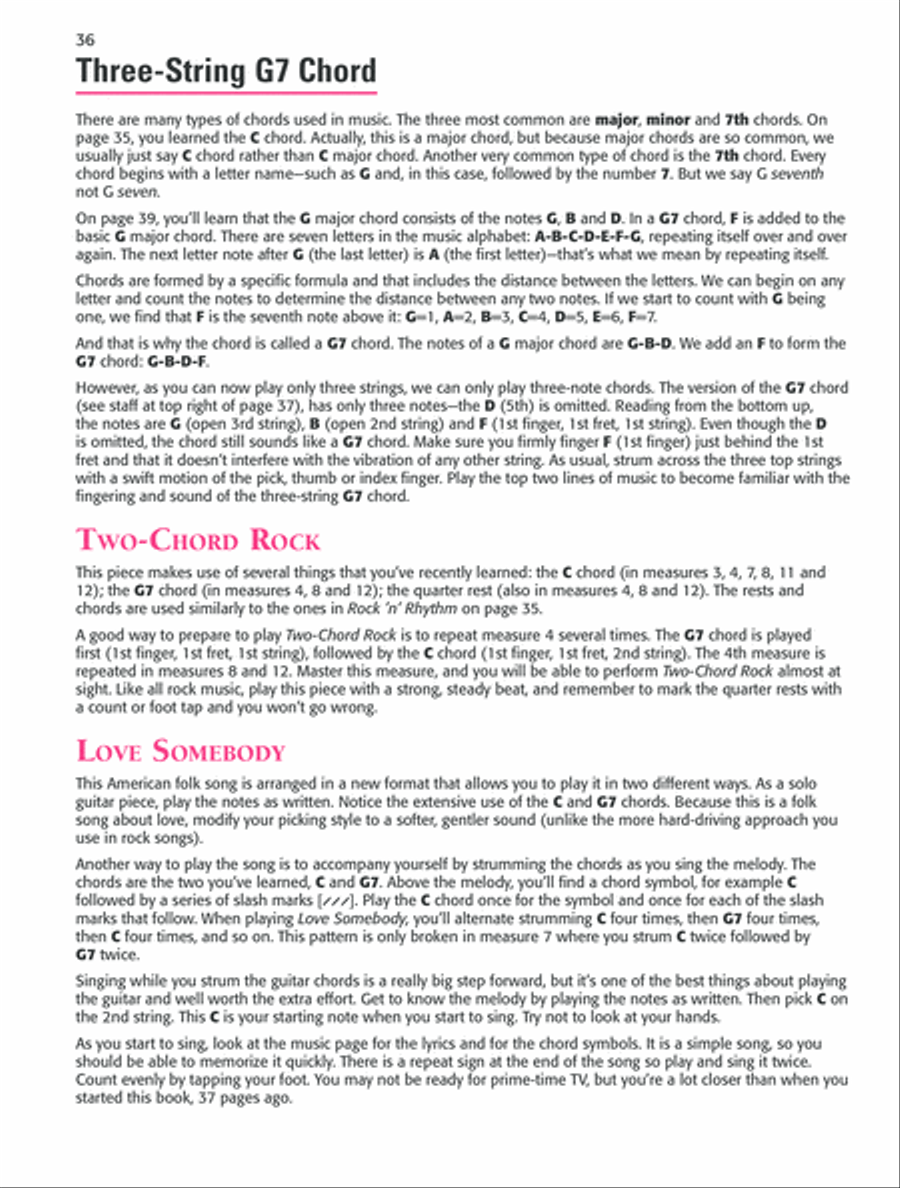 Alfred's Self-Teaching Basic Guitar Course Easy Guitar scores gallery preview page 4