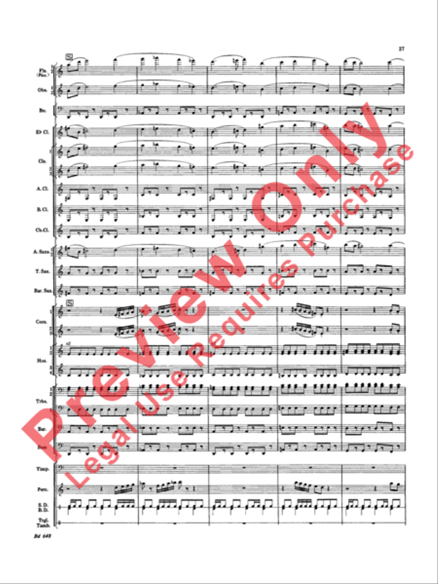 Overture Jubiloso Concert Band scores gallery preview page 30