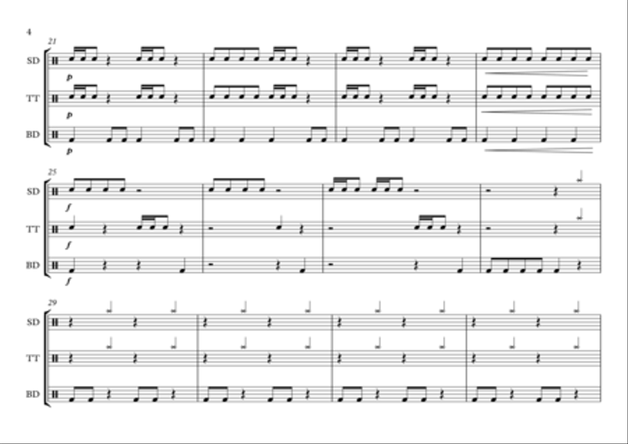 I Love Homemade Apple Pie Percussion Ensemble scores gallery preview page 4