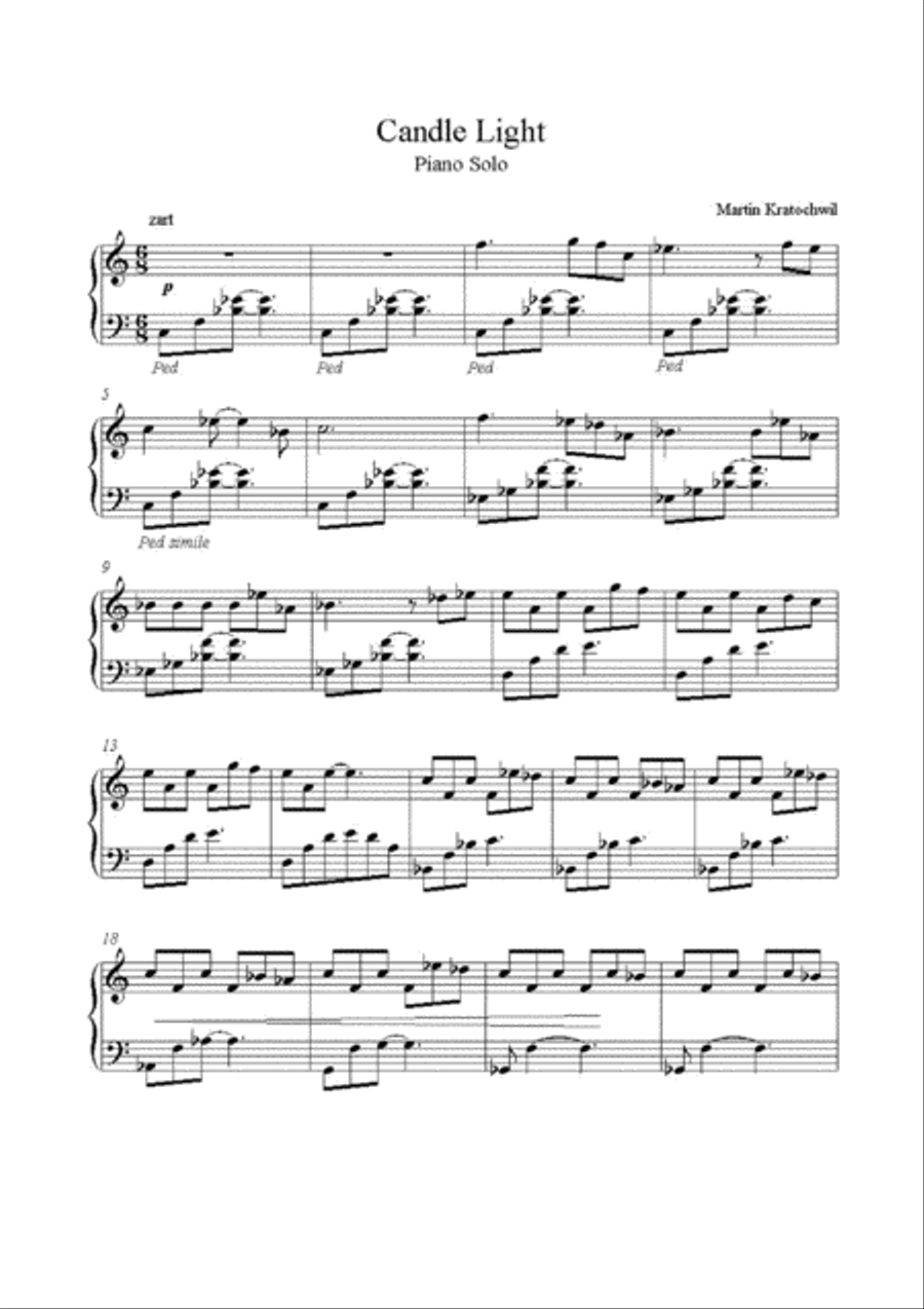 Candle Light Piano Solo scores gallery preview page 2