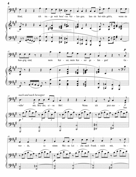 SCHUMANN: Die beiden Grenadiere, Op. 49 no. 1 (transposed to F-sharp minor, bass clef)