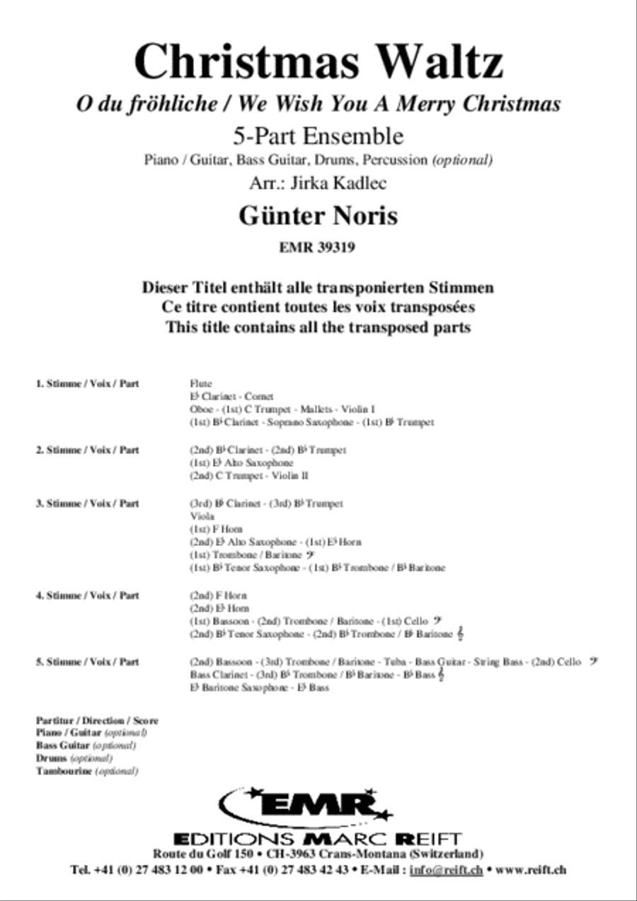 Christmas Waltz Concert Band scores gallery preview page 2