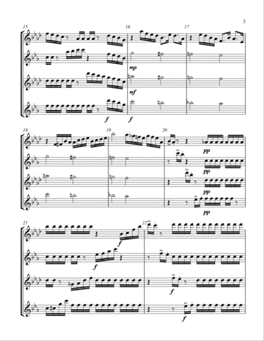 Family Saxaque Woodwind Quartet scores gallery preview page 3