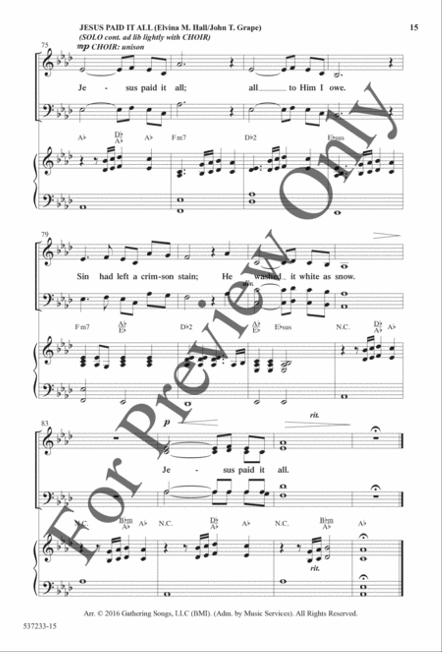 Where the Nails Were - Anthem 4-Part scores gallery preview page 15